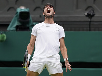 VIDEO Djokovič po boji vzdal hold súperovi, Alcaraz aj Medvedev prvýkrát vo štvrťfinále Wimbledonu