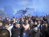 Fanúšikovia Ipswich Town oslavujú