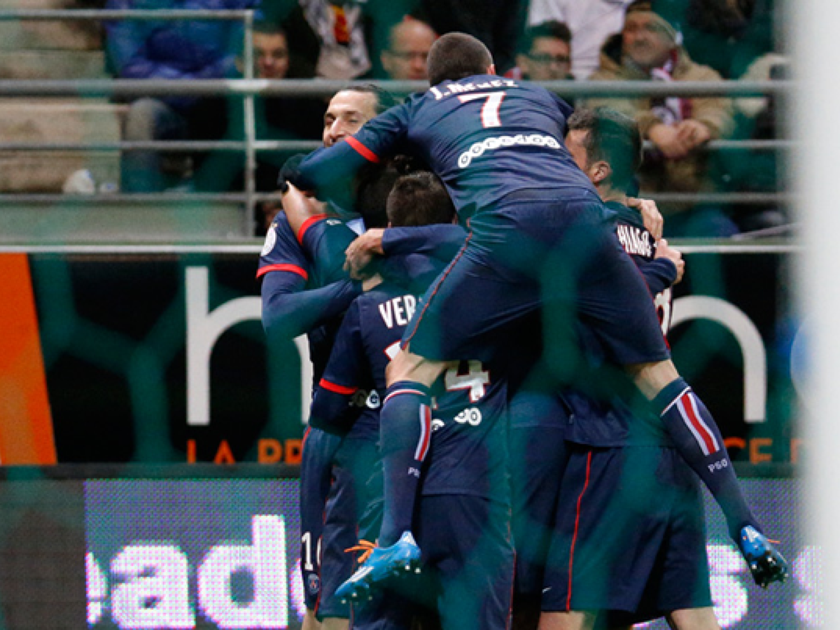Gólové oslavy futbalistov PSG