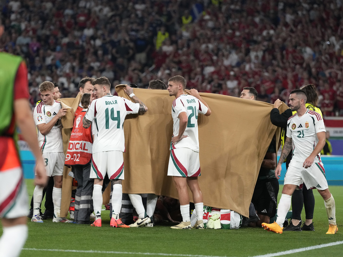 EURO 2024 恐怖の光景！写真+動画 ハンガリー選手の残忍な衝突で命の危険