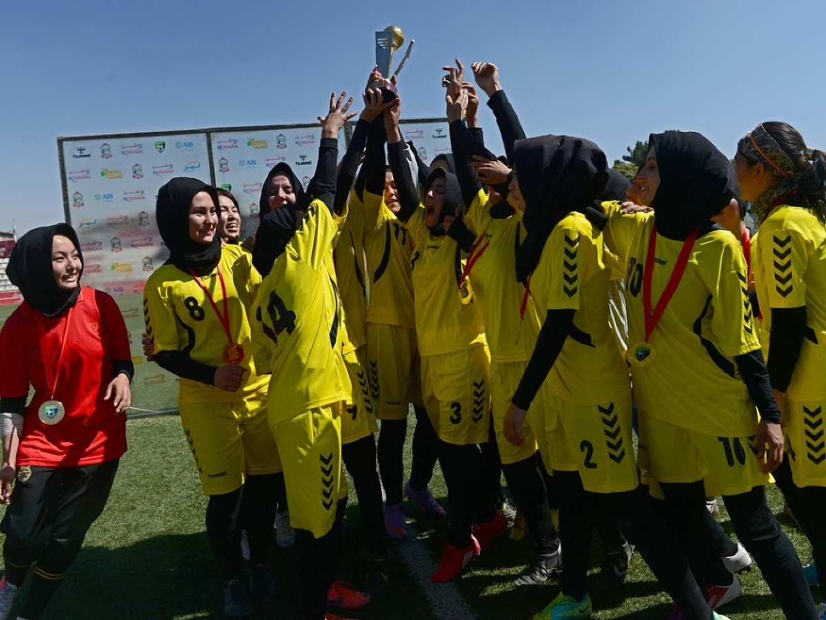 Afganské futbalistky oslavujú triumf