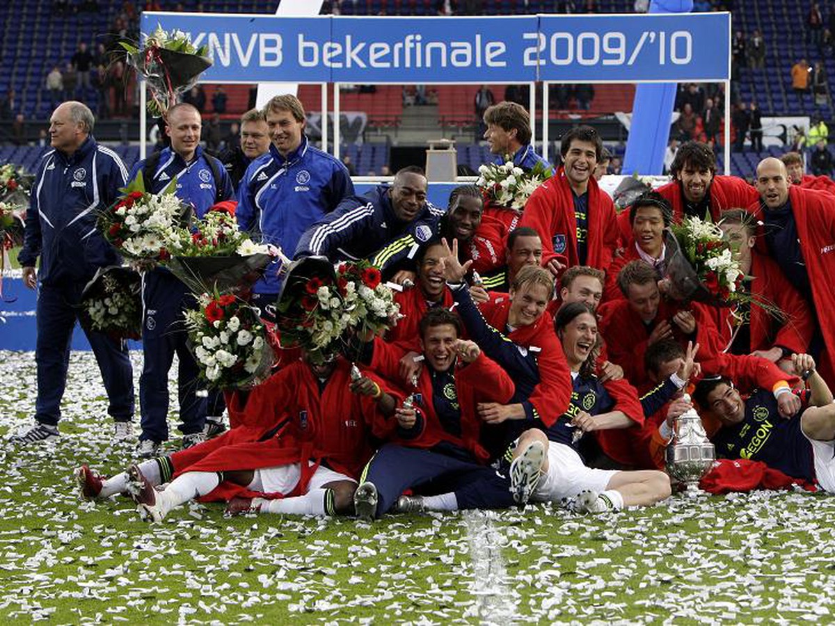 Ajax Amsterdam oslavuje víťazstvo v pohári