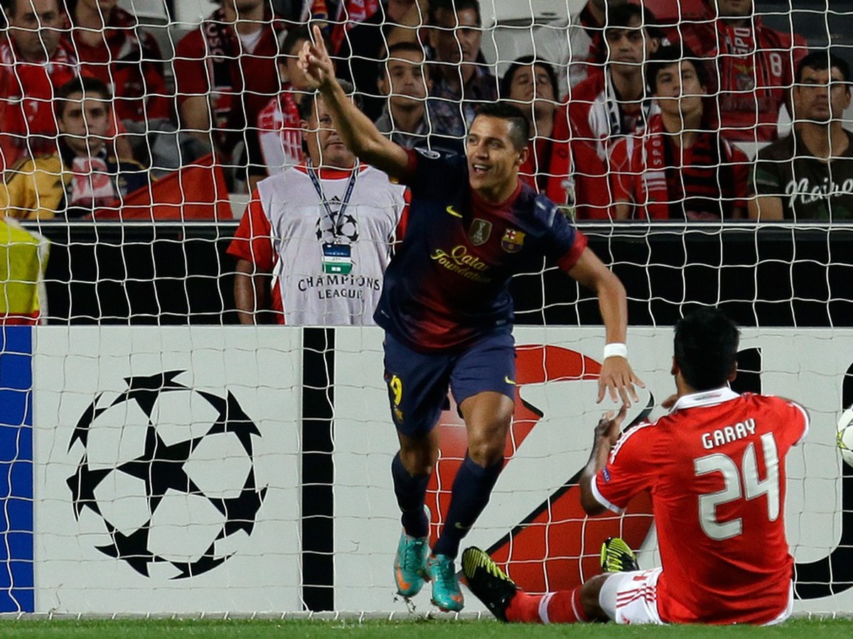 Alexis Sanchez oslavuje svoj gól 