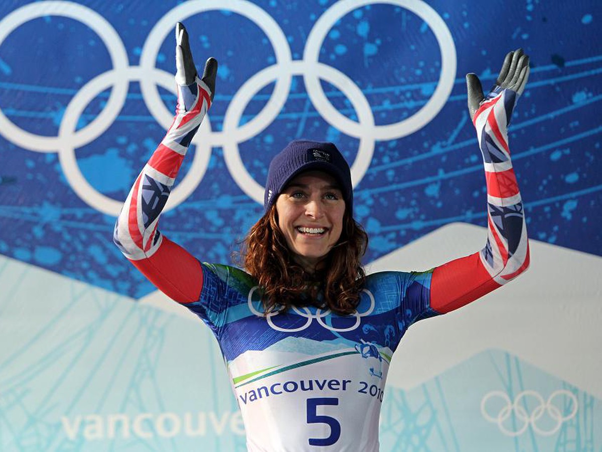Amy Williams na stupni víťazov