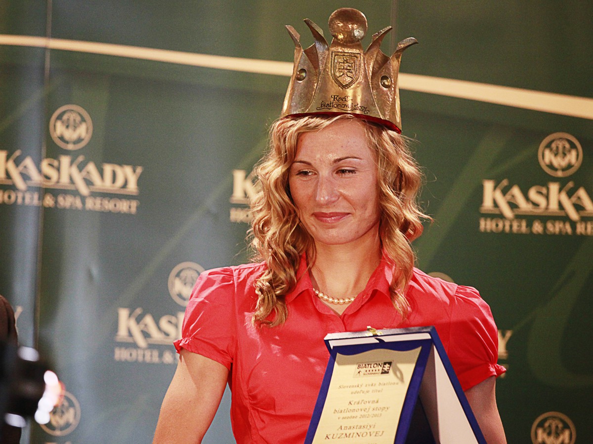 Kráľovná biatlonovej stopy 2013 Anastasia Kuzminová