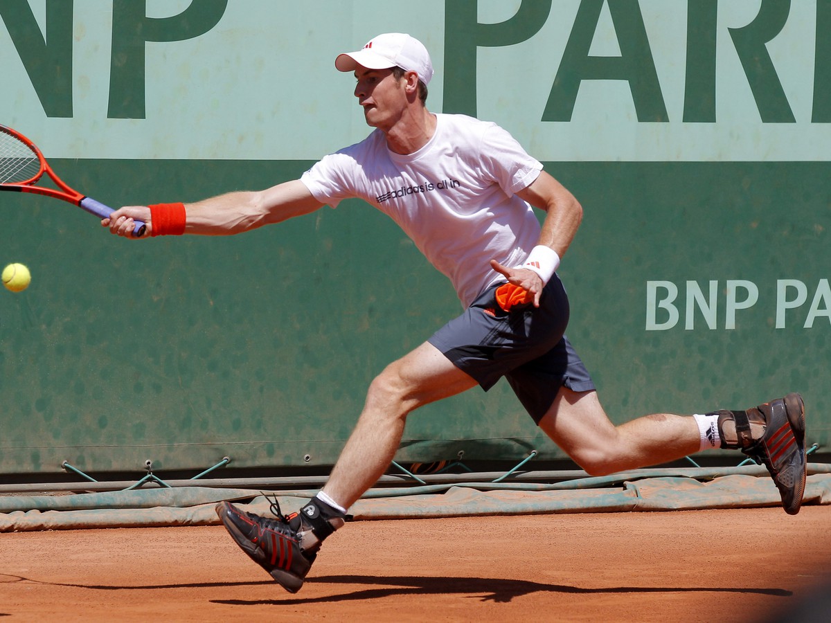Andy Murray počas prípravy na Roland Garros