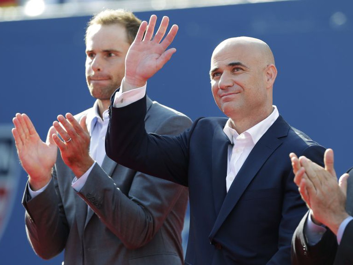 Andy Roddick a Andre Agassi