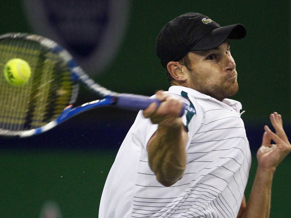 Andy Roddick v poslednom vystúpení v Šanghaji proti Dimitrovovi (11.10.)