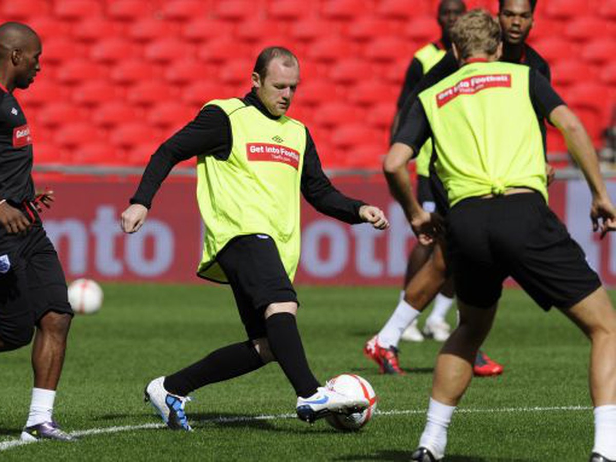 Wayne Rooney na tréningu
