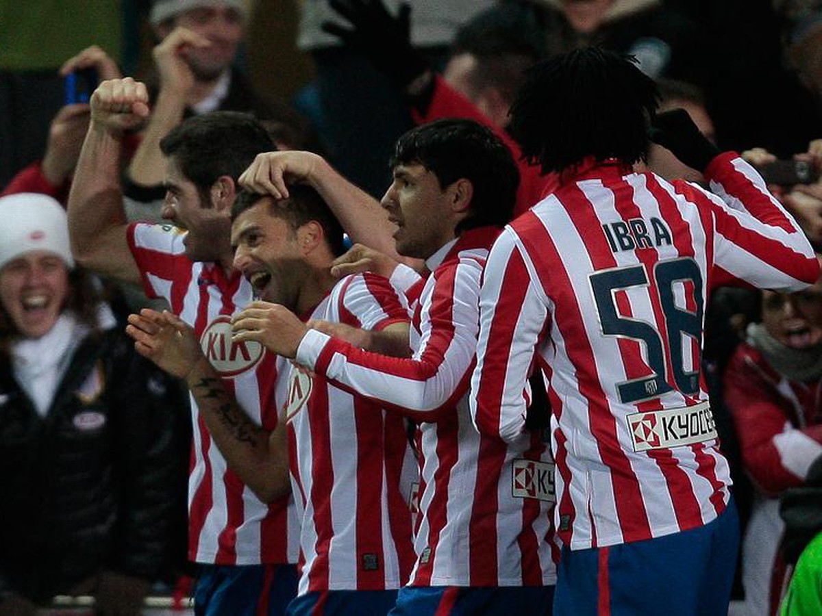 Hráči Atlética sa radujú po strelenom góle