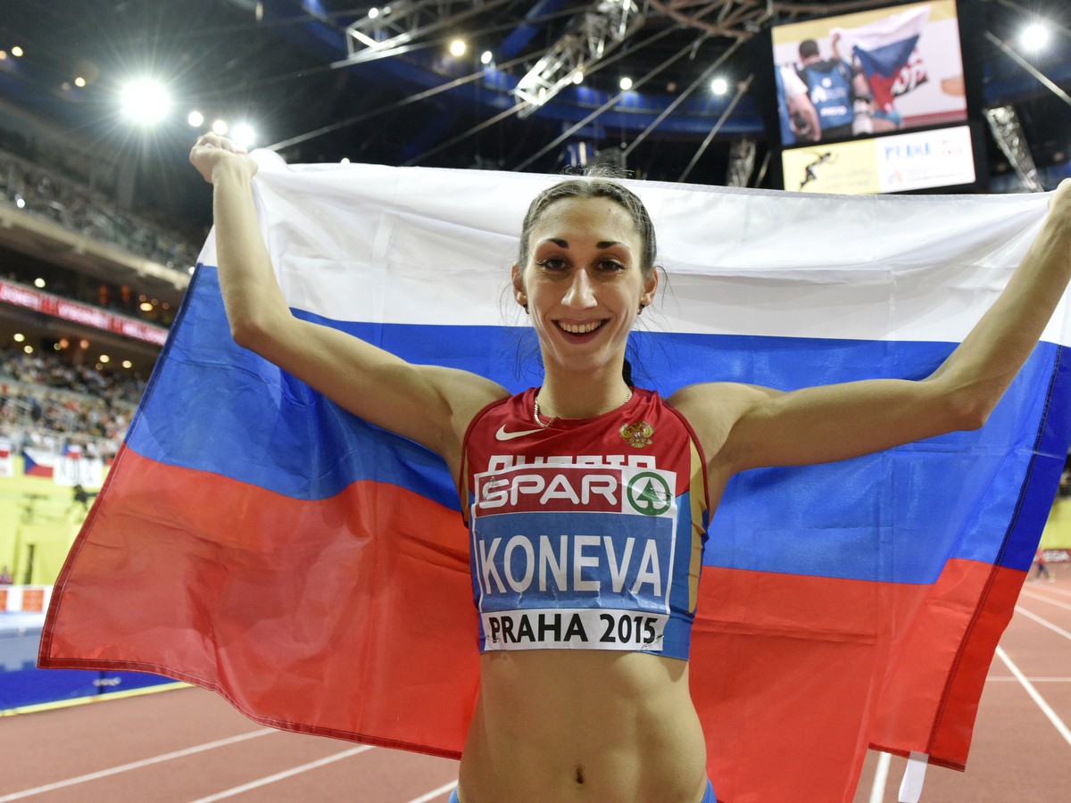 Jekaterina Konevová po triumfe v trojskoku