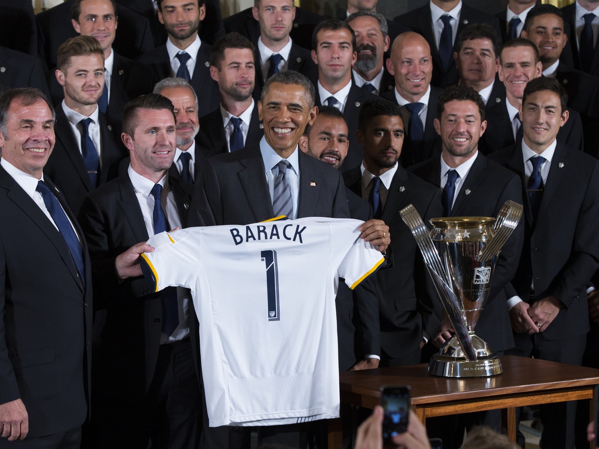 Prezident USA Barack Obama prijal hokejistom LA Kings a futbalistov LA Galaxy