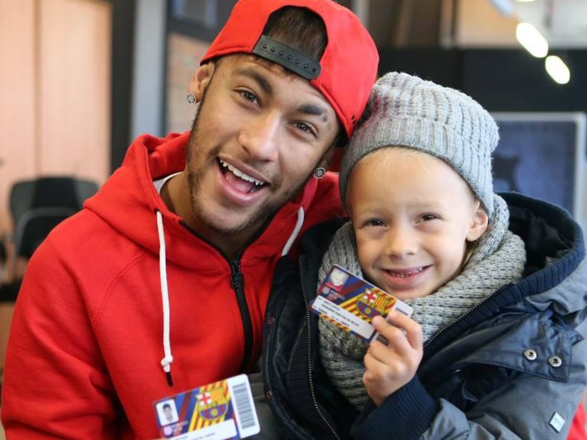 Neymar a jeho syn  Davi Lucca 