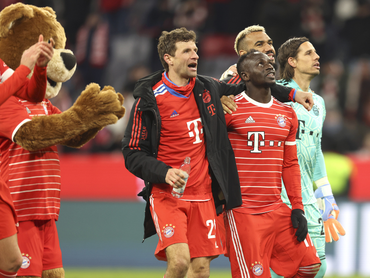Ďakovačka hráčov Bayernu po zápase