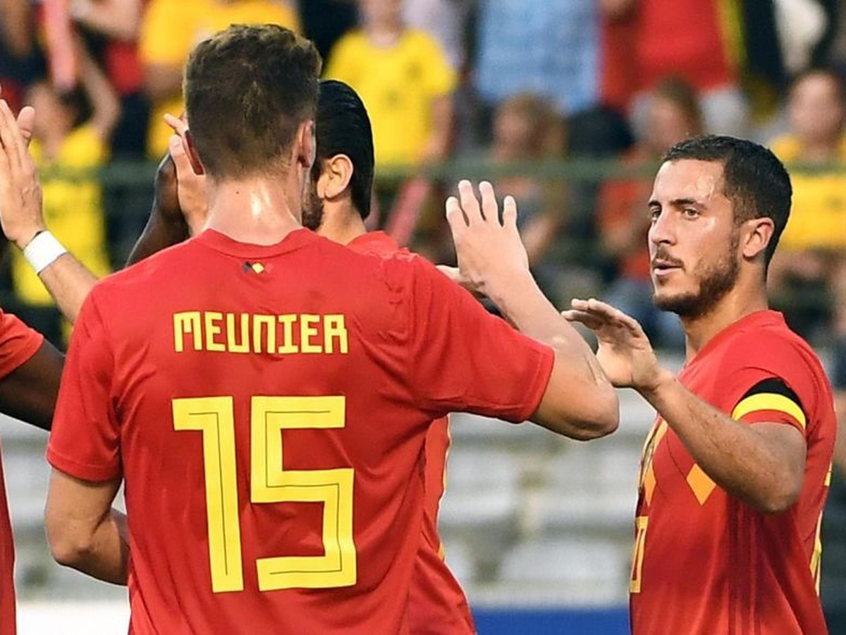 Hráči Belgicka sa tešia z gólu