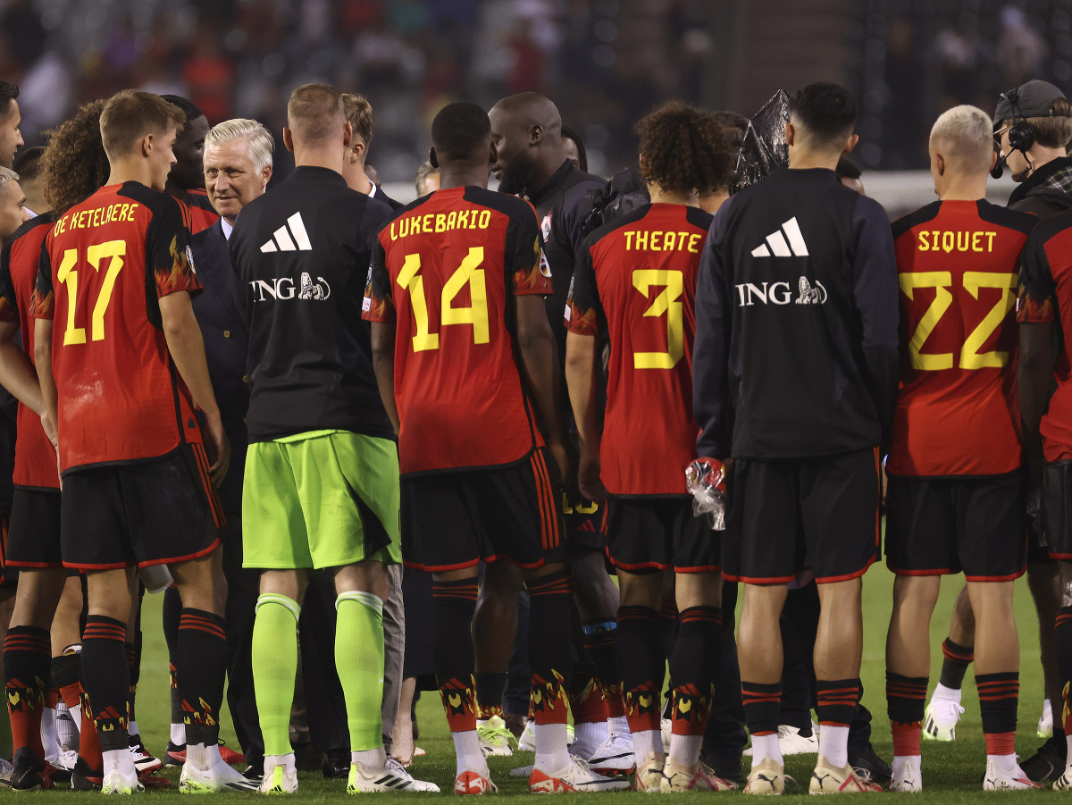 Futbalisti Belgicko počas kvalifikácie na EURO 2024