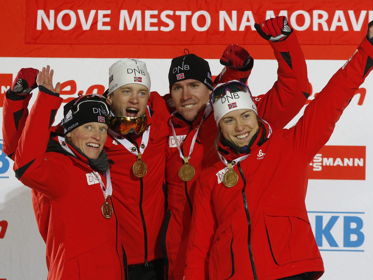 Tora Bergerová, Synnöve Solemdalová, Tarjei Bö a Emil Hegle Svendsen