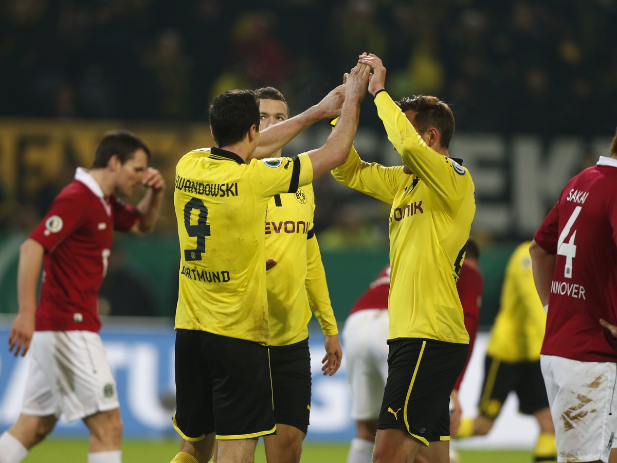 Hráči Dortmundu sa tešia z postupu