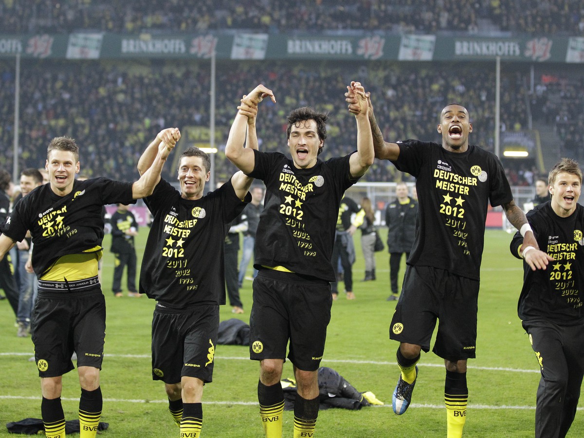 Hráči Dortmundu sa tešia z titulu