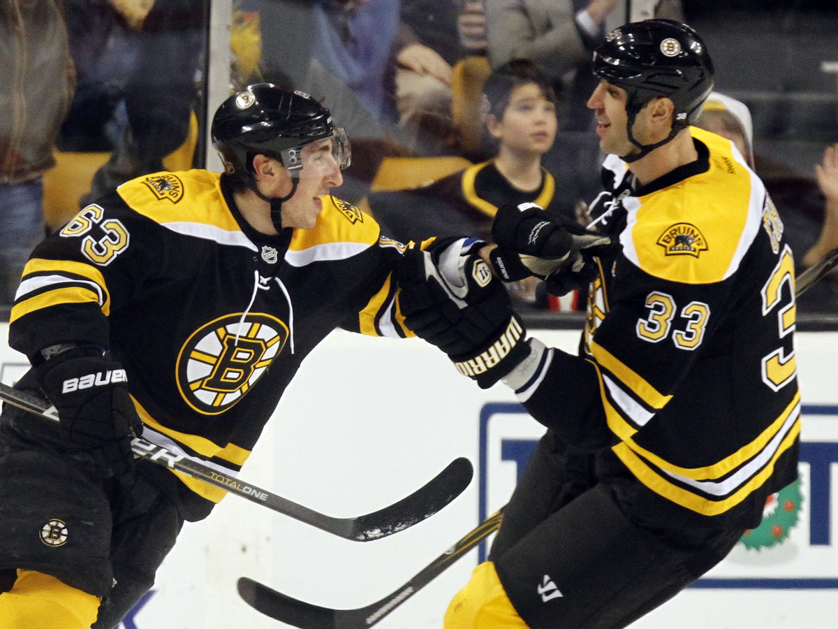 Brad Marchand a Zdeno Chára