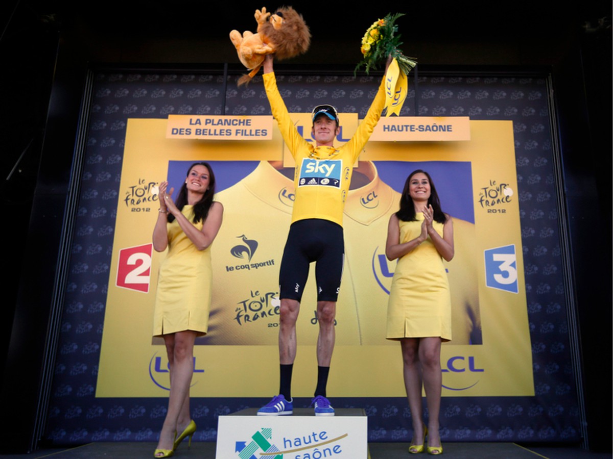 Nový líder TdF Bradley Wiggins v žltom tričku