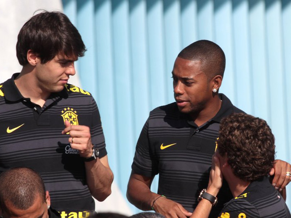 Hviezdna dvojica Brazílie Kaká a Robinho