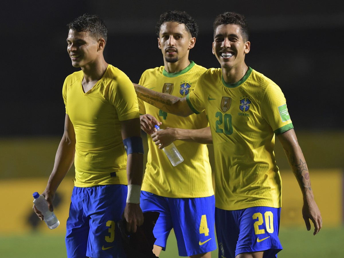 Radosť hráčov Brazílie po víťazstve 