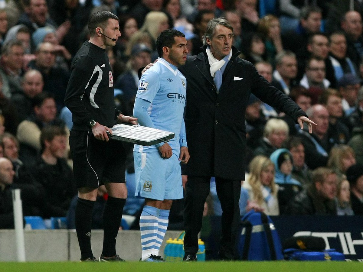 Carlos Tévez a Roberto Mancini