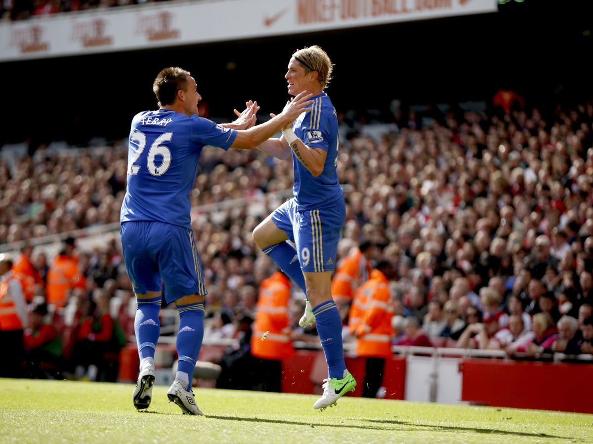 Fernando Torres a John Terry po úvodnom góle Chelsea