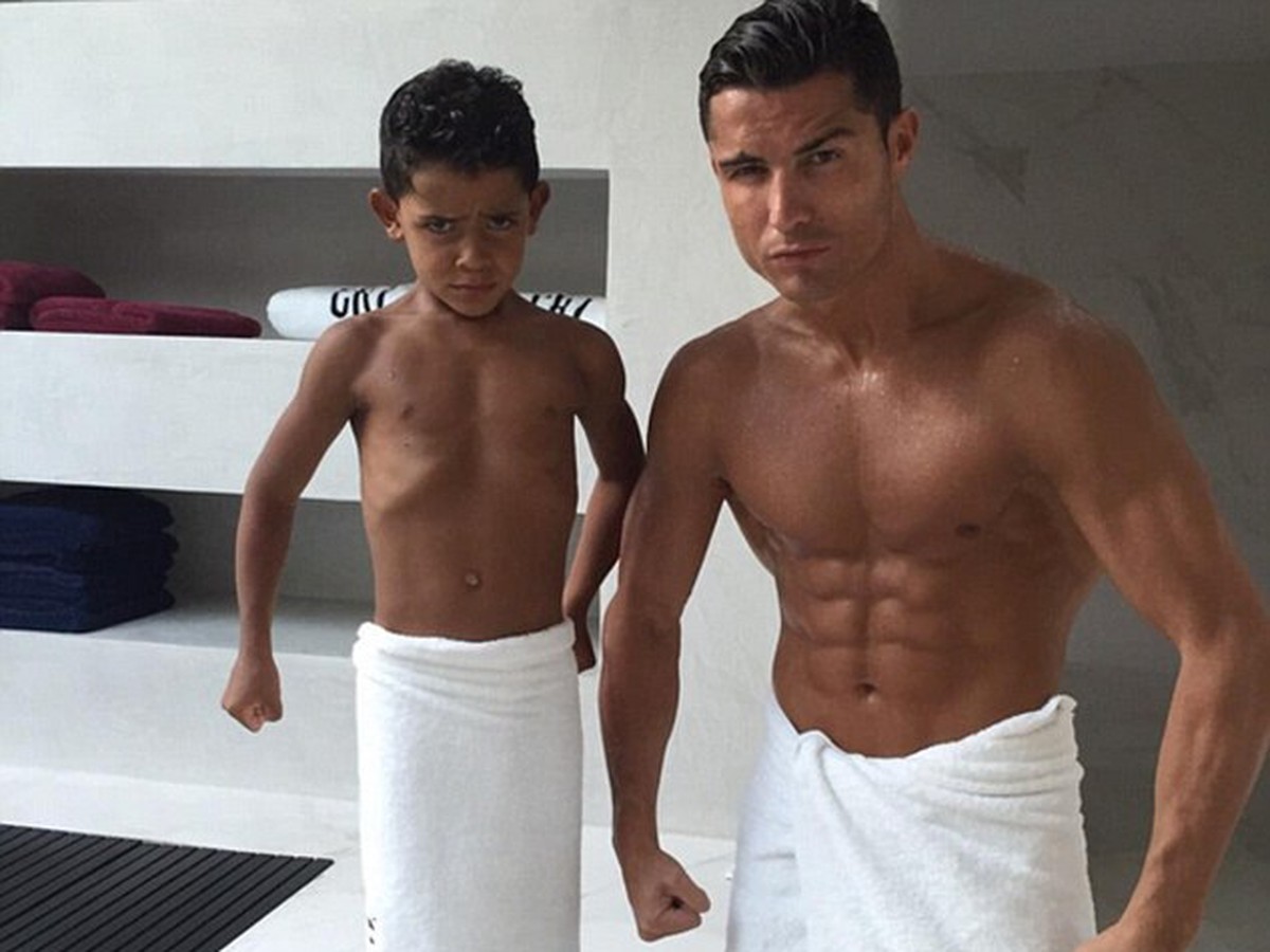 Cristiano Ronaldo so svojim synom