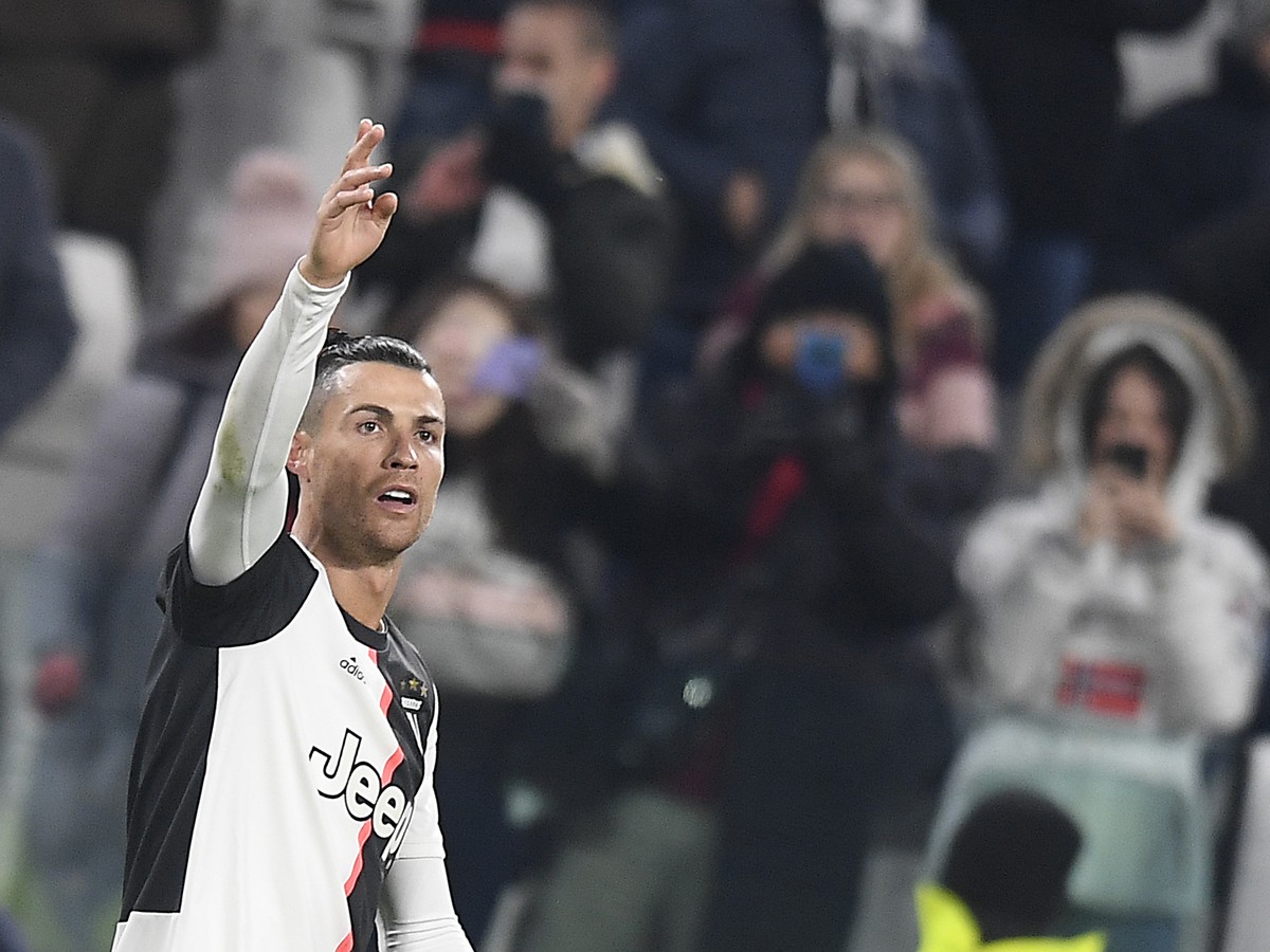Cristiano Ronaldo z Juventusu Turín sa teší z gólu