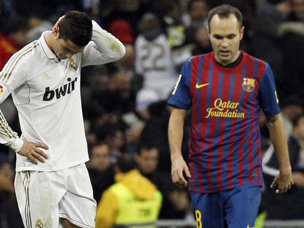 Cristiano Ronaldo a Andres Iniesta