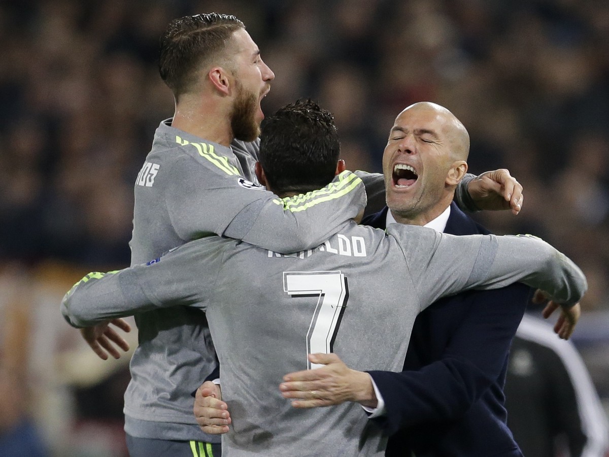 Radosť hráčov Realu Madrid po Ronaldovom góle