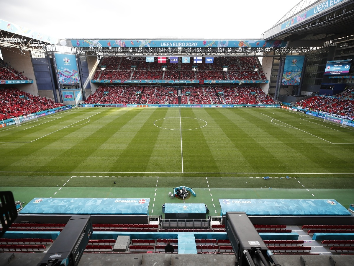 Pohľad na štadión v Kodani