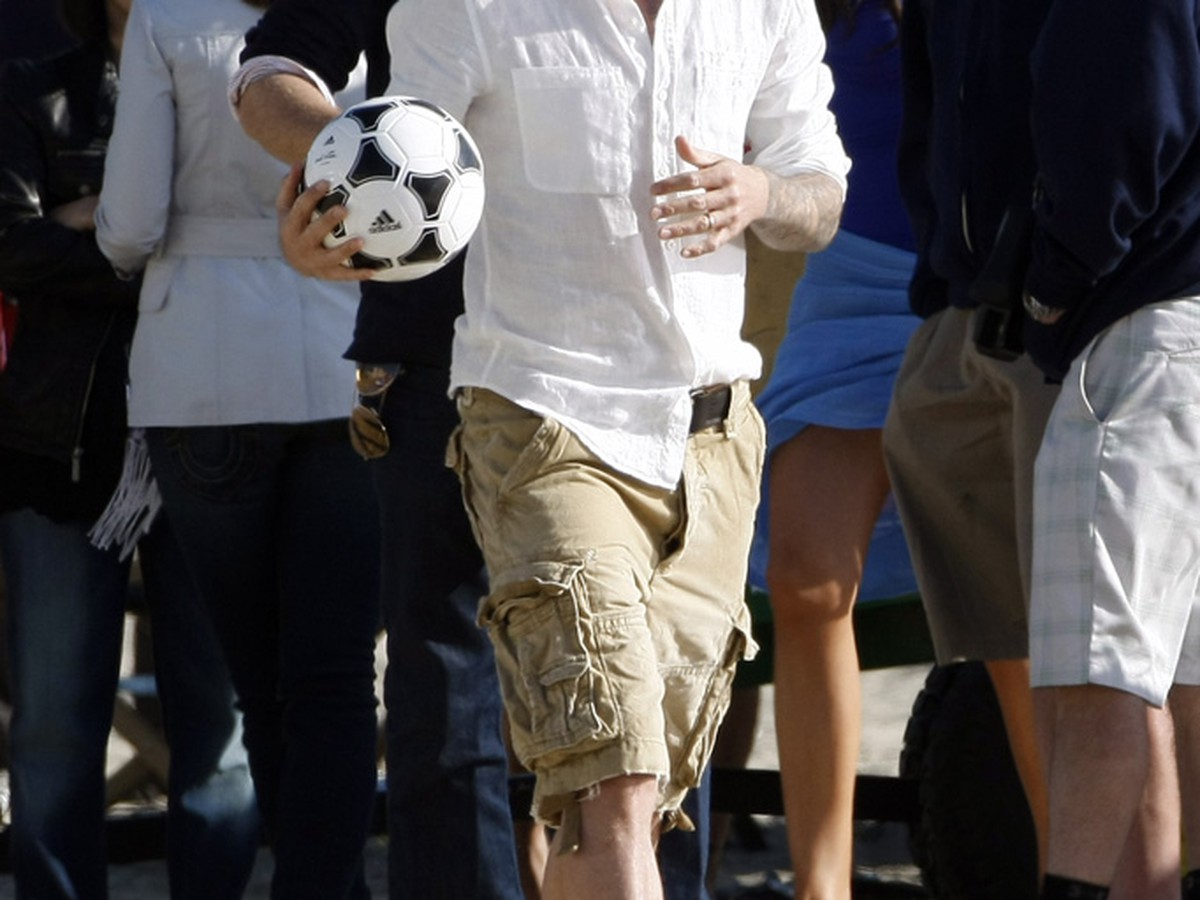 David Beckham pri natáčaní reklamy
