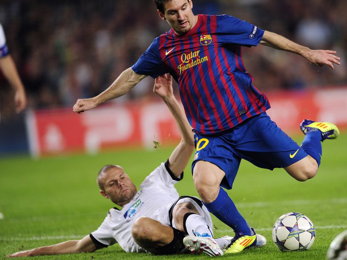 David Bystroň a Lionel Messi