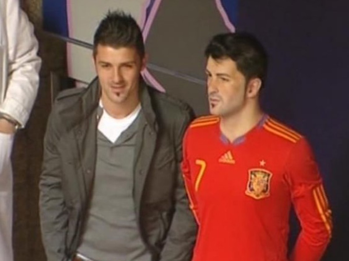 David Villa a jeho voskový dvojník
