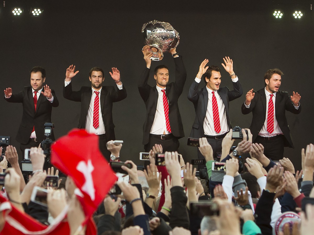 Švajčiari pokračujú v oslavách zisku Davis Cupu na domácej pôde