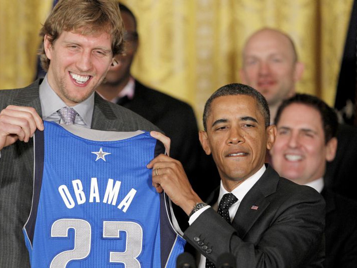 Dirk Nowitzki a Barack Obama
