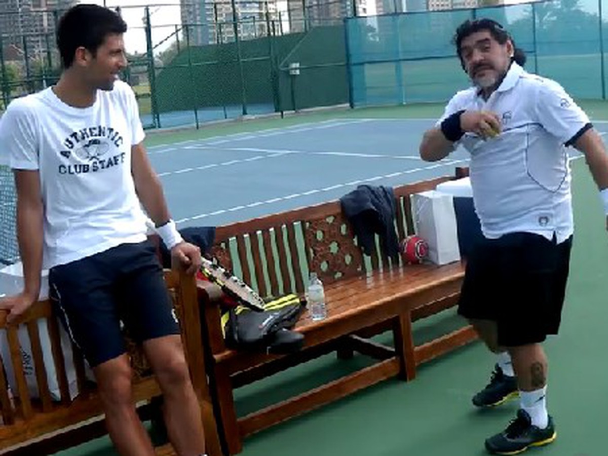 Novak Djokovič a Diego Maradona