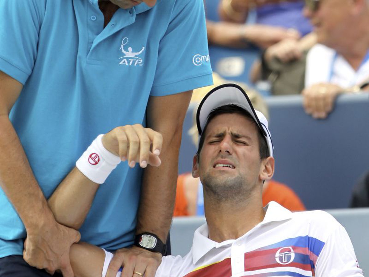 Novak Djokovič počas finále v Cincinnati