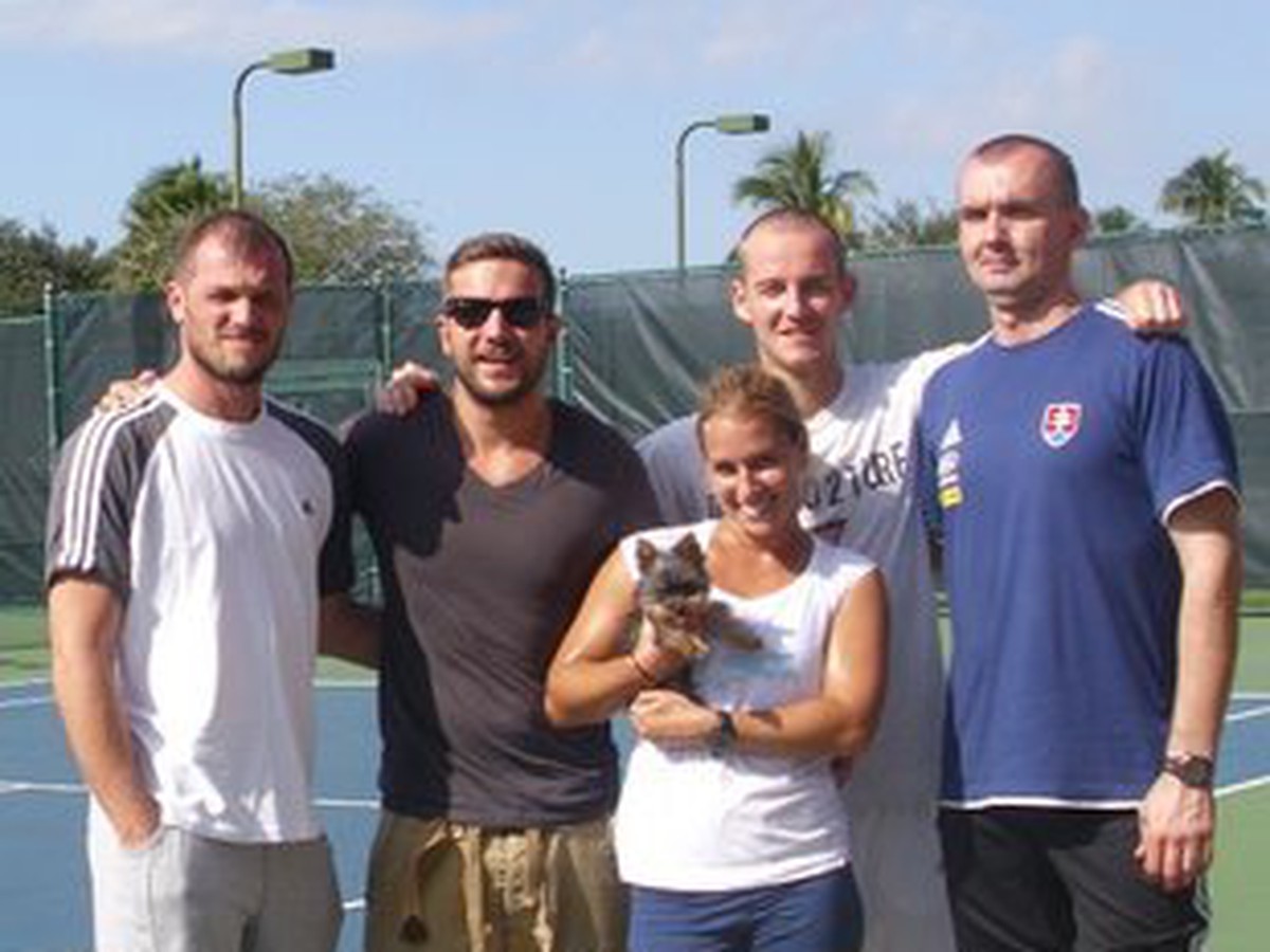 Dominika Cibulková s celým tímom na Floride