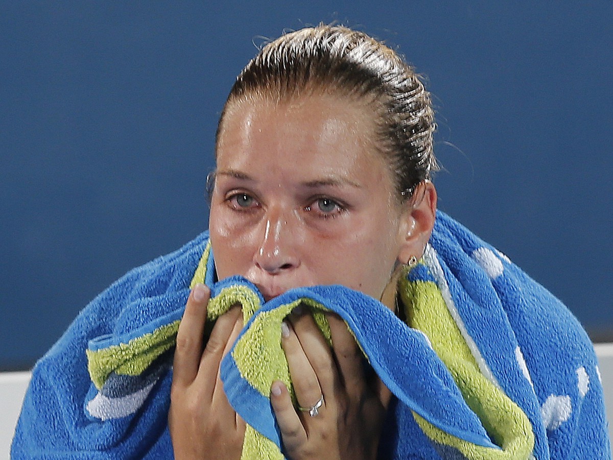 Dominika Cibulková v slzách po finále