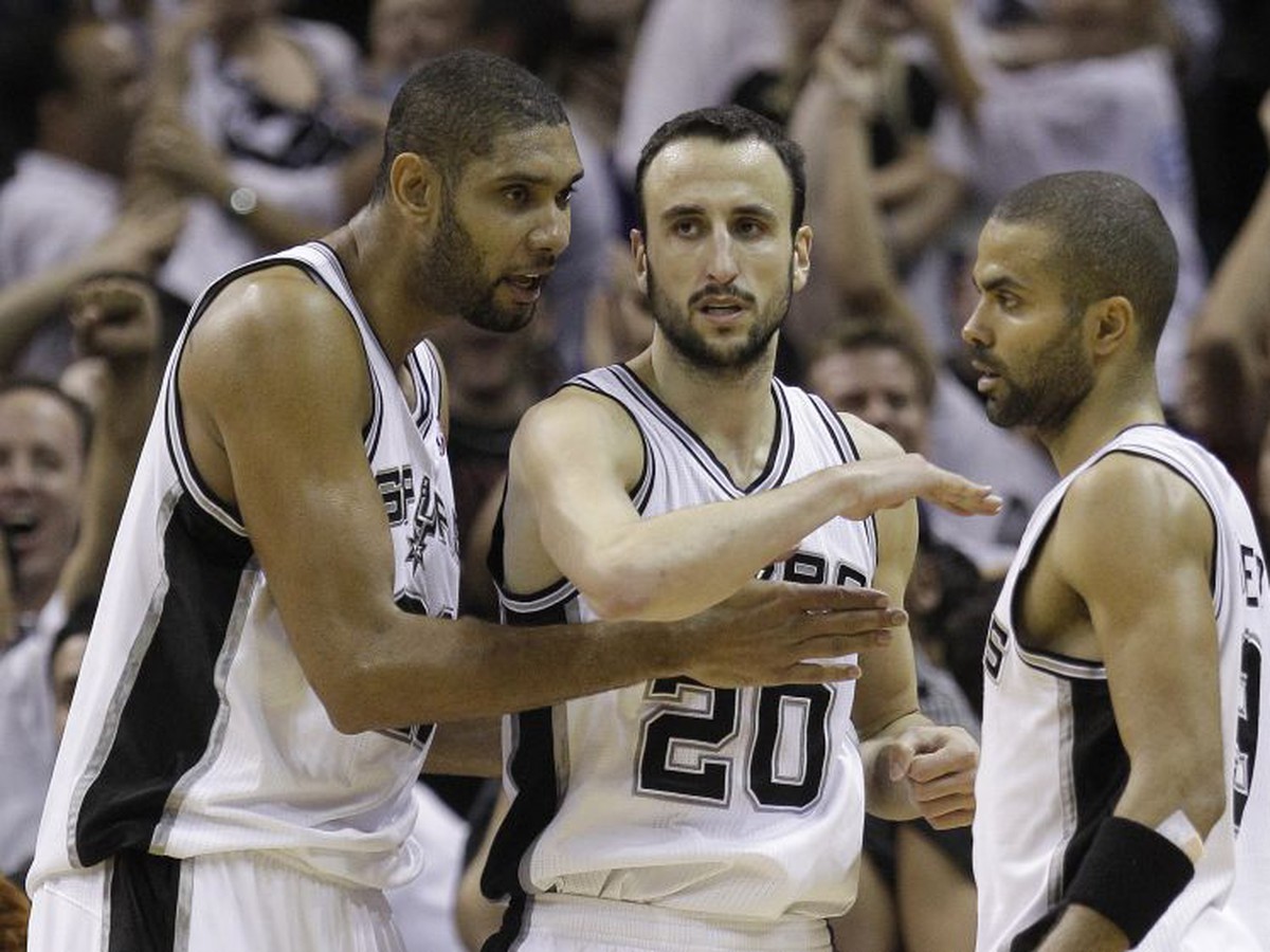 Hviezdne trio San Antonia: Duncan, Ginobili, Parker