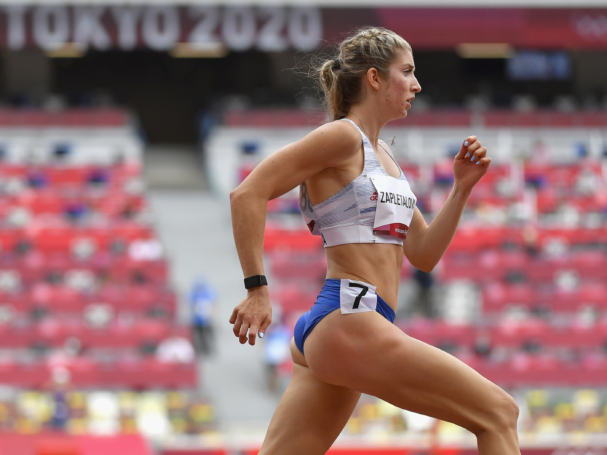 Na snímke slovenská atlétka Ema Zapletalová v kvalifikácii na 400 metrov 