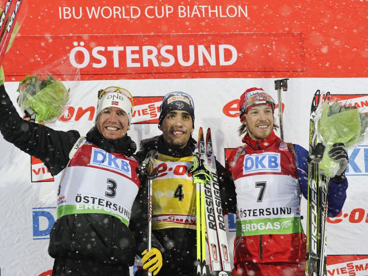 Emil Hegle Svendsen, Martin Fourcade a Jaroslav Soukup