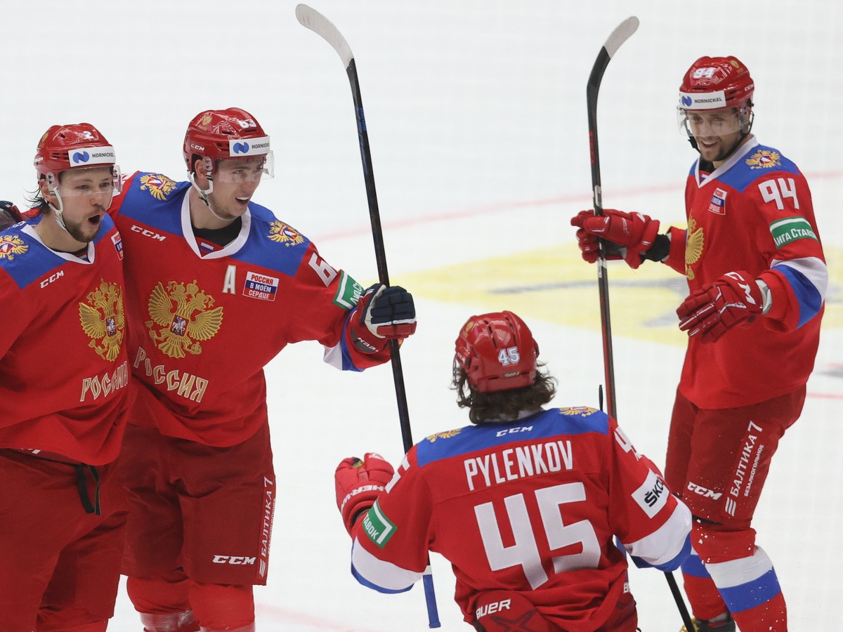 Hokejisti Ruska sa tešia z gólu