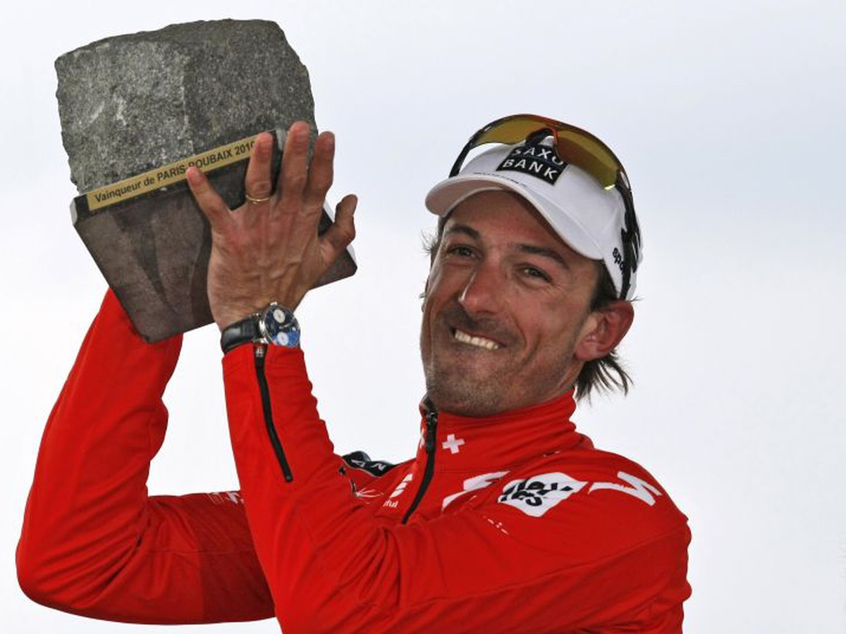 Fabian Cancellara s trofejou za výhru
