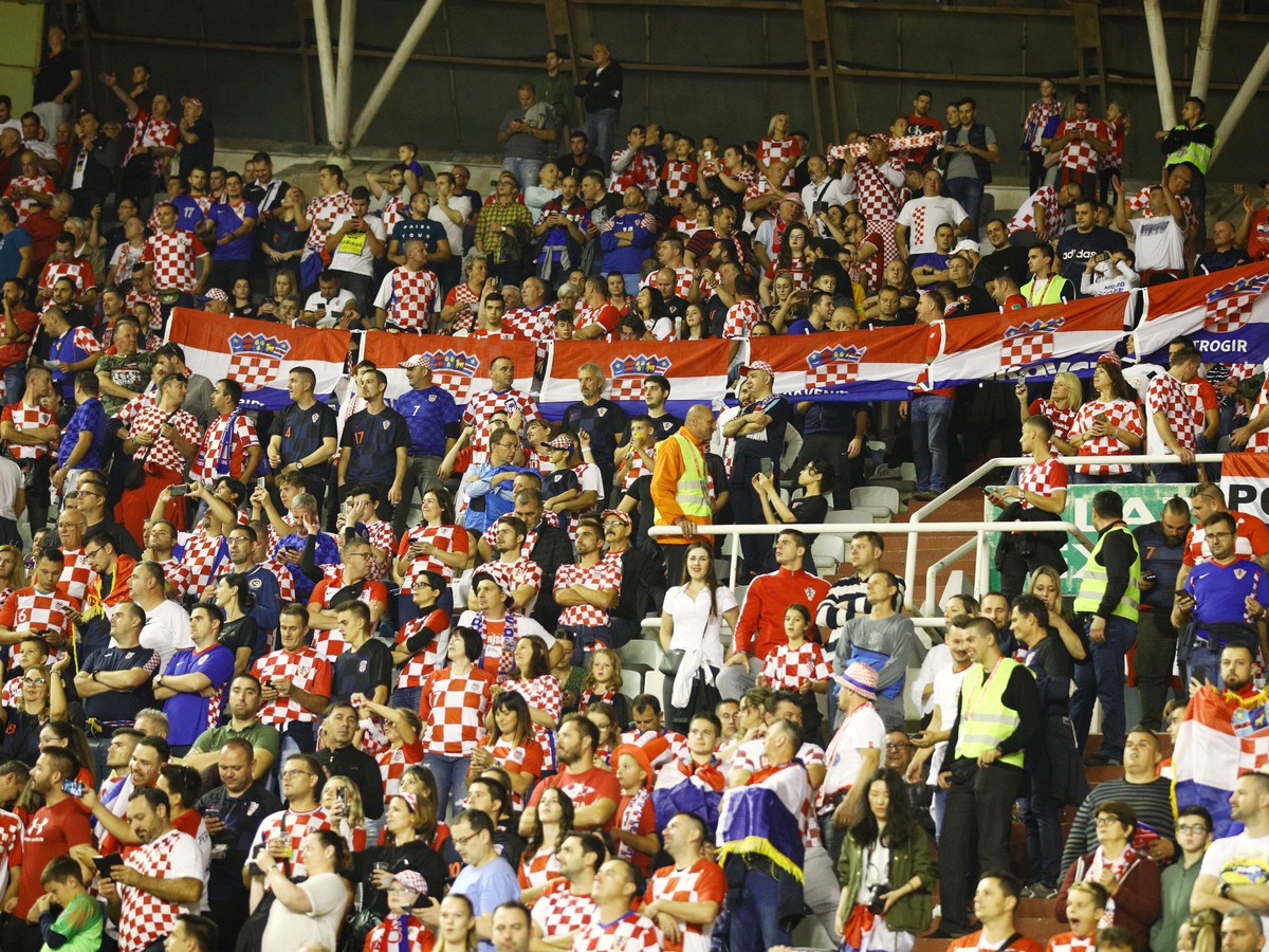 Chorvátski fanúšikovia v zápase s Maďarskom