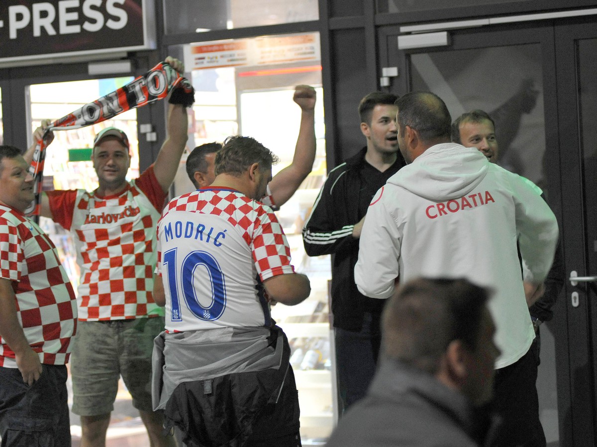 Chorvátski fanúšikovia v Trnave